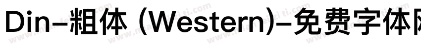 Din-粗体 (Western)字体转换
